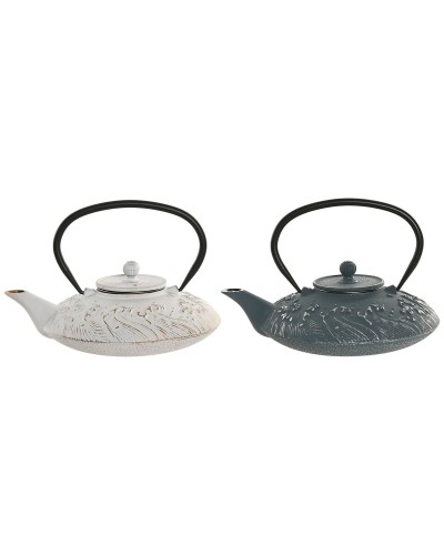 Theepot Home ESPRIT Blauw Wit Roestvrij staal Ijzer 800 ml (2 Stuks)