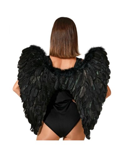 Angel Wings Black 65 x 65 cm