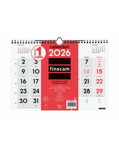Calendario da parete Finocam A4 Carta 30 x 21 cm