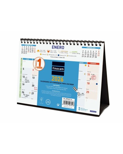 Desktop Calendar Finocam Multicolour Paper 21 x 15 cm