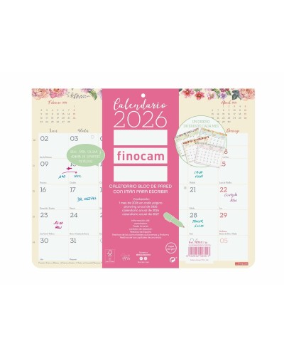 Muurkalender Finocam Multicolour Papier 25 x 20 cm