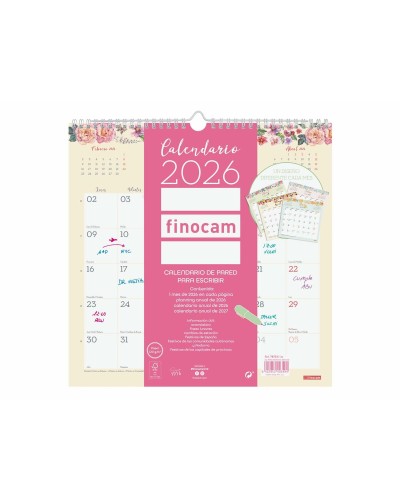 Väggkalender Finocam Multicolour Papper 30 x 30 cm