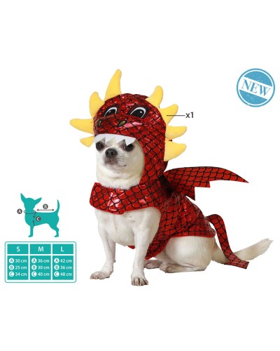 Costume pour Chien Dragonneau | Taille Moyenne | Déguisement pour Halloween et Fêtes
