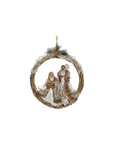 Julkrans DKD Home Decor Polyester (30 x 5 x 30 cm)