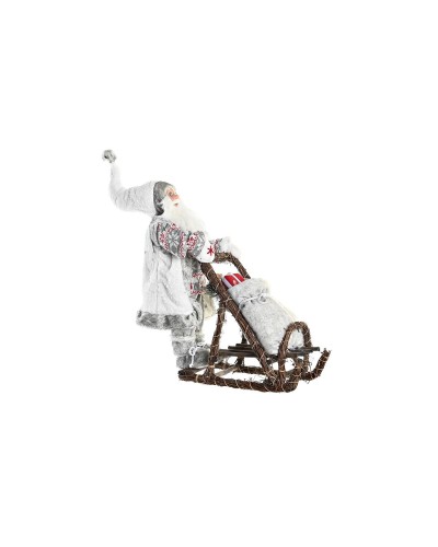 Christmas Decoration DKD Santa Claus Grey Wood, 42 x 22 x 48 cm
