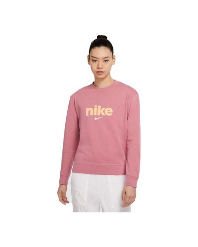 Nike Crew T-shirt Manches Longues Femme Rose - Sport & Décontracté
