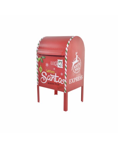 Brievenbus DKD Home Decor Wit Rood Metaal 29 x 24 x 52 cm