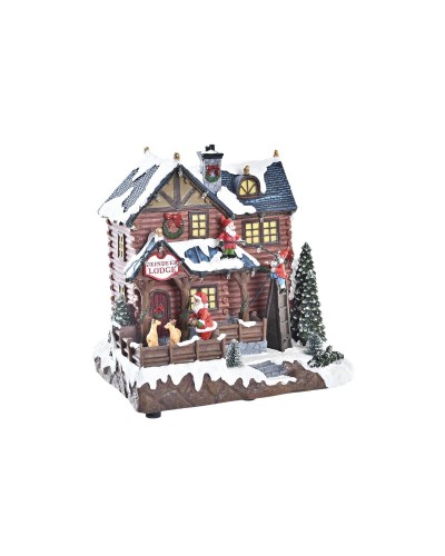 Sisustus DKD Home Decor Liikkeen LED Valo Musikaalinen Monivärinen Hartsi 25,5 x 21 x 25 cm (3 osaa)