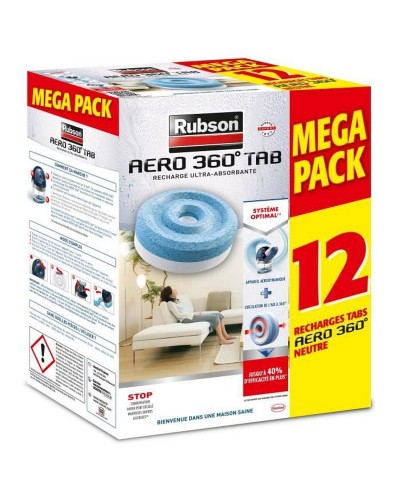 Recharges Diffuseur d'Ambiance Rubson Aero 360 Neutre pour Diffusion Homogène
