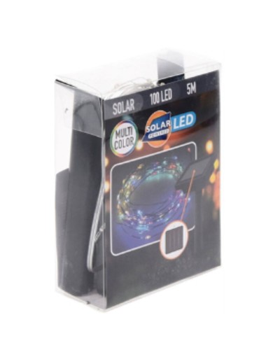 Ghirlanda Solare LED Lifetime 7m + 2m Cavo, Multicolore, Ideale per Esterni