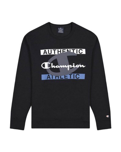 Champion Men's Authentic Athletic Black Sweatshirt - Crewneck Sporty
