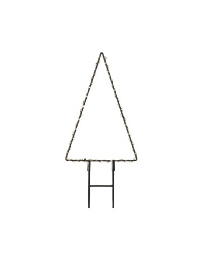 Lumineo Leuchtdeko Weihnachtsbaum 18 x 27 cm Metall mit MicroLED
