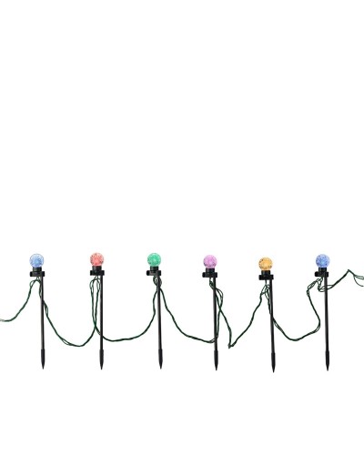 Piquets de Jardin LED Lumineo 6 W, 14,5 m, Blanc Chaud, 20 Unités, Multicolore
