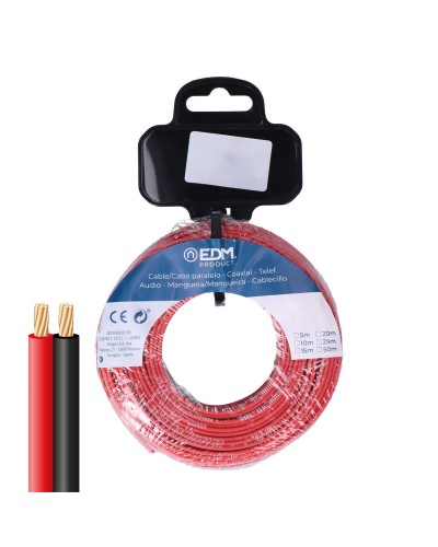 Cable EDM Plano Paralelo 25 m, 2 x 1 mm
