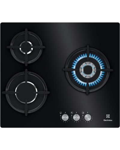 Electrolux KGE6633NOK Gas Hob 60cm - Black - High Efficiency
