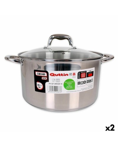 Quttin Pots (2 Pieces) in Stainless Steel 10 Liters (Ø28 x 16.5 cm)
