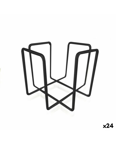 Servilleteros Quttin Negros, Set de 24, 11,8 x 11,8 x 9,5 cm
