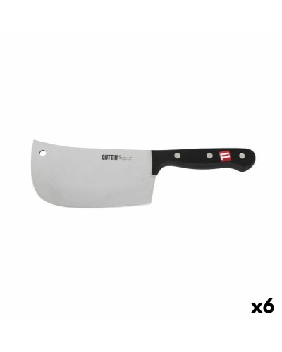 Iso kokkiveitsi Quttin Sybarite Musta Hopeinen 17,5 cm (6 osaa)