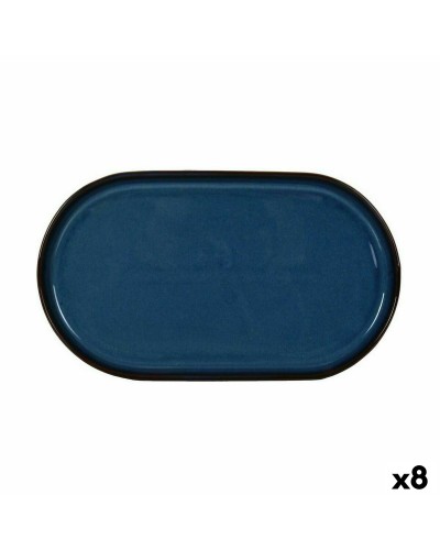 Vassoio per Aperitivi La Mediterránea Chester Azzurro Ovale 30,5 x 17,5 x 2,8 cm, Set da 8