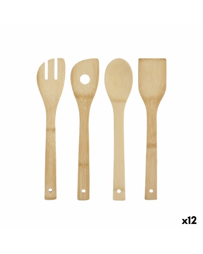 Set Utensili Cucina in Bambù 12 Pezzi per Cucinare e Cuocere