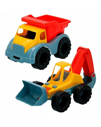 Colorbaby Set Plage : Excavatrice & Camion 26cm - Jeux de Plage Enfants
