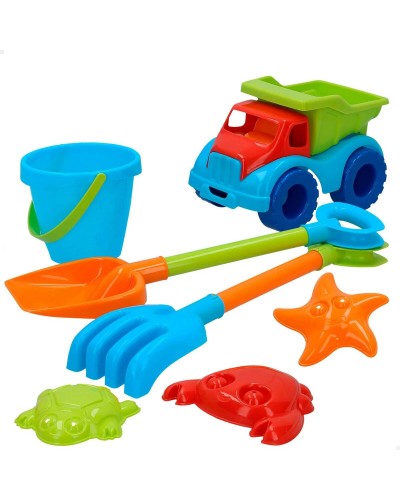 Strandspeelgoedset Colorbaby 18 cm Vrachtwagen 7 Onderdelen