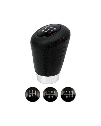 BC Corona Sport: Black Leather Gear Knob - Sporty and Elegant
