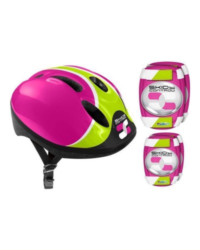 Set van Helm en Kniebeschermers Roze Helm Kniebeschermers Cocobolo