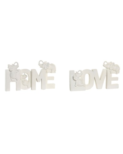 Figurine Décorative Home ESPRIT Blanc Oriental 25 X 5 X 13 CM (2 Unités)