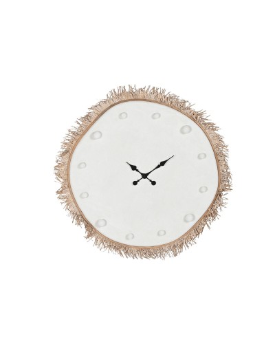 Muurklok Home ESPRIT Wit Vezel Hout MDF Scandi 85 X 7 X 85 CM