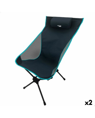 Aktive Chaise de Camping Pliante, 2 Unités, 61x99x55cm - Portable
