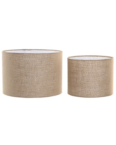 Lampenschirm Home ESPRIT Hellbraun Jute Metall 40 x 40 x 28 cm (2 Stück)