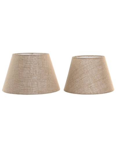 Lamp Shade Home ESPRIT Brown Jute Metal 40 x 40 x 25 cm (2 Units)