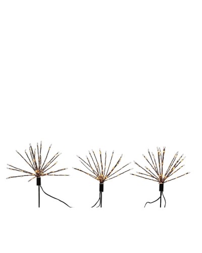 LED-Gartenpfahl-Set Lumineo Feuerwerk Weihnachten MicroLED 3 Stücke