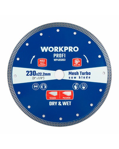 Disque de coupe Workpro 22,2 mm