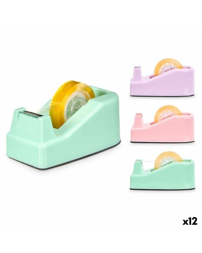 Sellotape Dispenser Pincello Green Purple Pink 10 x 21,5 x 4,5 cm (12 Units)