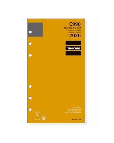 Notizzettel nachfüllen Finocam C998 2026 9,4 x 17,1 cm