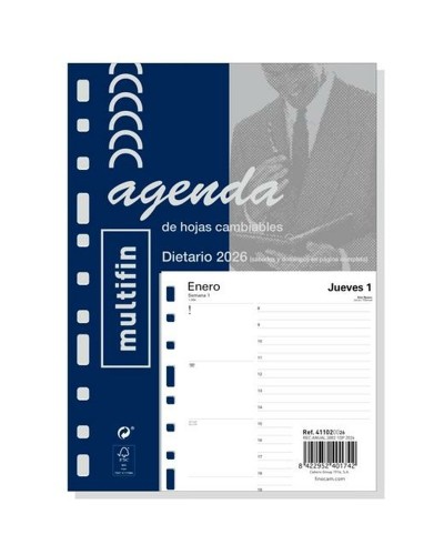 Ricarica dell'Agenda Finocam MULTIFIN 2026 15,5 x 21,5 cm