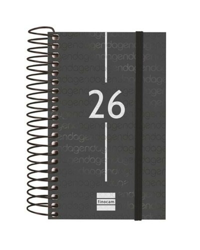 Agenda Finocam Nero Mini 7,9 x 12,7 cm