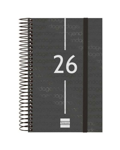 Diary Finocam Black 11,7 x 18,1 cm