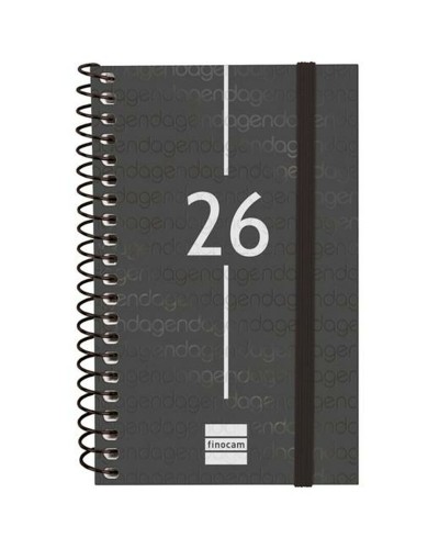 Agenda Finocam Negro Mini 7,9 x 12,7 cm