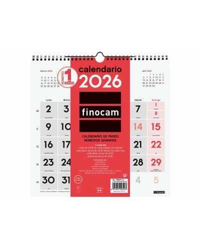 Wandkalender Finocam Papier 30 x 30 cm