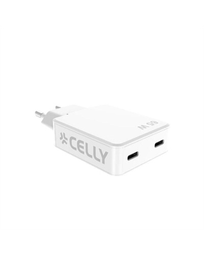 Wall Charger Celly SLIMTC2C65WWH