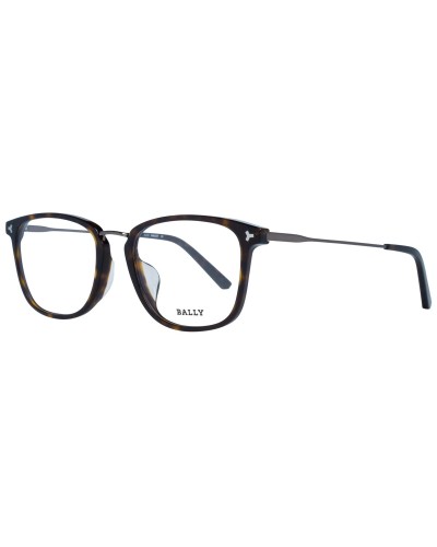 Bally BY5024-D: Gafas de Hombre Rectangulares, Negro/Plata, Talla 54
