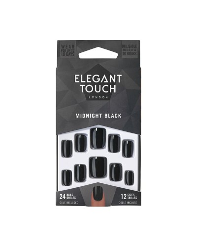 Tekokynnet Elegant Touch Core Colour Midnight black (24 pcs)