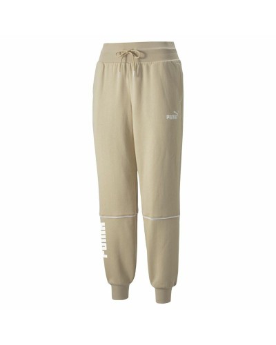 Pantalon de survêtement femme Puma Colorblock Beige - Sport & Décontracté
