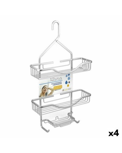 Étagère de Douche Confortime Alluma, 4 Unités, 35,6 x 12 x 63,5 cm, Spacieux et Résistant
