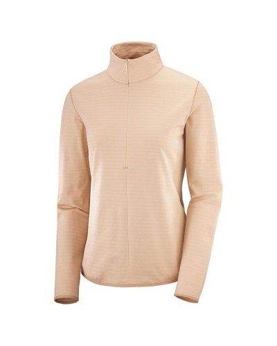 Salomon Outrack Mujer: Chaqueta Deportiva Media Cremallera Rosa - Senderismo & Running
