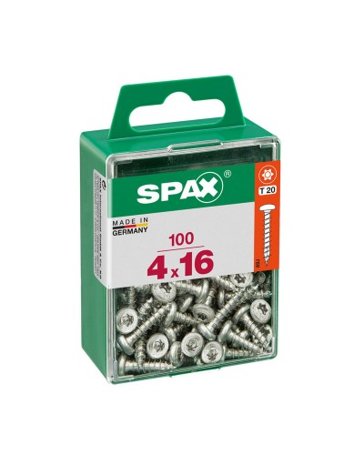 SPAX Wirox 4x16 mm Vis à Bois Tête Ronde (Boîte de 100)
