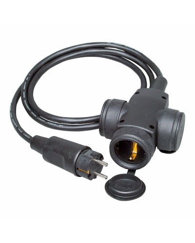 Cable de extensión Kopp H07RN-F, 1,5 m, negro, triple bipolar, para uso interior y exterior.
